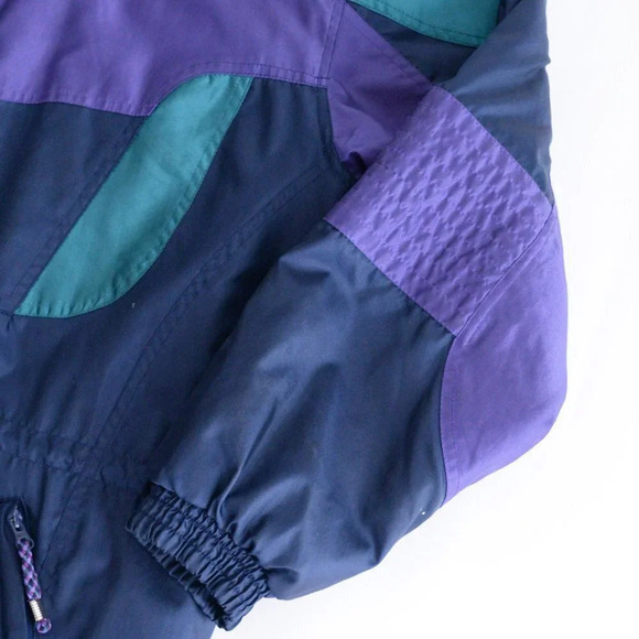 Etirel Vintage Navy and Purple Winter Coat  ~Sz 44 - Picture 14 of 15